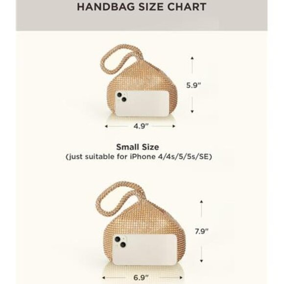 Pink Rhinestone Triangle Clutch Sparkly Glitter Bag Crystal Handheld Purse - Picture 5 of 8